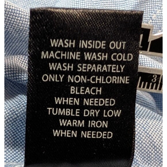 Modern Amusement Men’s M Anchor Print Button Down Shirt Blue Cotton Long Sleeve - Picture 8 of 11